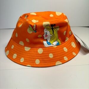 NWT. Disney Parks Alice in Wonderland Psychedelic Reversible Bucket Hat.